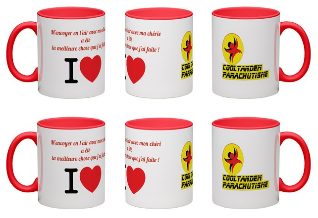 Mug st valentin cooltandem parachutisme