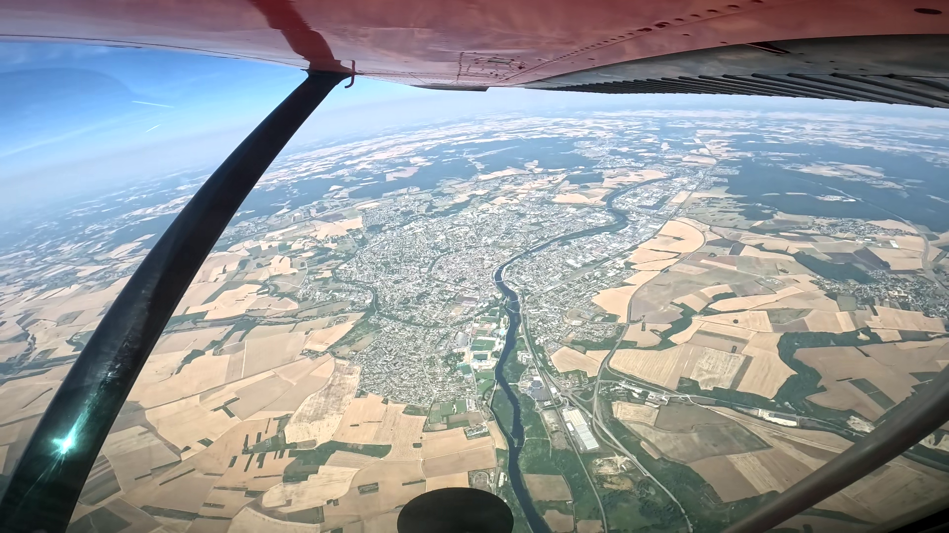 ville d'Auxerre en avion